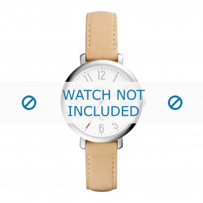 Horlogeband Fossil ES4206 Leder Crèmewit 14mm