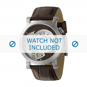 Horlogeband Fossil ME1072 Leder Bruin 20mm