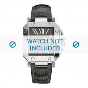 Horlogeband Guess GCA50006G2 / A93001G2 Leder Zwart
