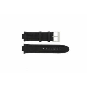 Guess horlogeband W17521G2 / U12579G1 / U14002G1 / W19510G1 Leder Zwart 12mm 