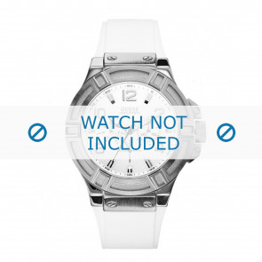 Guess horlogeband W0247G1 / U0247G1 Silicoon Wit 22mm