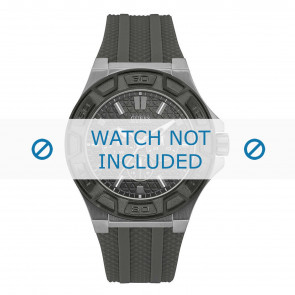 Guess horlogeband W0674G8 Rubber Zwart 17mm
