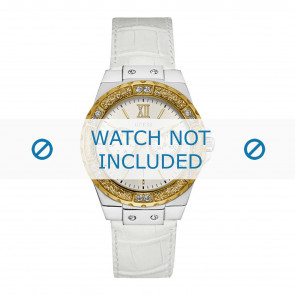 Horlogeband Guess W0775L8 Limelight Leder Wit 21mm