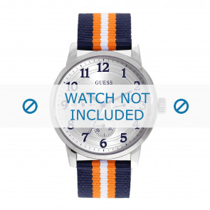 Guess horlogeband W0975G2 Brooklyn Textiel Multicolor + standaard stiksel