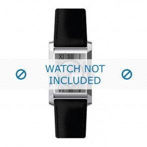 Hugo Boss horlogeband 1512000 / 1512001 / HB-09-1-14-2000 / 659302000 Leder Zwart + zwart stiksel