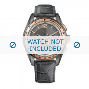 Hugo Boss horlogeband 1512517 / HB-107-1-20-2242 / HB659302239 Leder Grijs 22mm + grijs stiksel