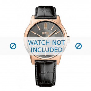 Horlogeband Hugo Boss HB1513073 / HB-202-1-34-2720 Leder Zwart 22mm