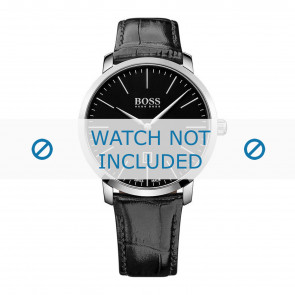 Horlogeband Hugo Boss HB-273-1-14-2823 / HB1513258 Croco leder Zwart 22mm