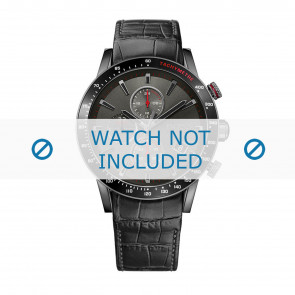 Hugo Boss horlogeband HB-284-1-96-2929-HB1513445 Croco leder Grijs + grijs stiksel