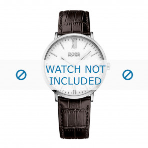 Horlogeband Hugo Boss HB-286-1-14-2893 / HB1513373 Croco leder Bruin 20mm