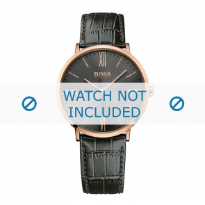 Hugo Boss horlogeband HB-286-1-34-2894-HB1513372 Croco leder Grijs + grijs stiksel
