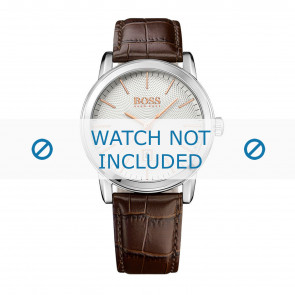 Horlogeband Hugo Boss HB-287-1-14-2921 / HB1513399 Croco leder Bruin