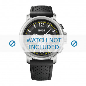 Hugo Boss horlogeband HB-76-1-14-2199 (HB659302201) Rubber Zwart 24mm + zwart stiksel