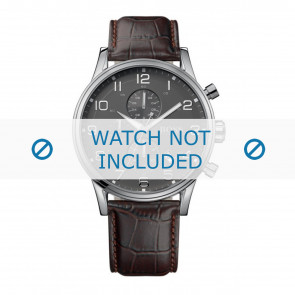 Horlogeband Hugo Boss HB-88-1-14-2194 / HB1512570 / HB659302196 Croco leder Bruin 22mm