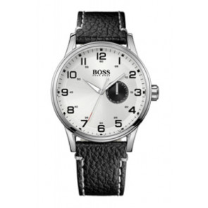 Horlogeband Hugo Boss HB-88-1-14-2430 / HB1512722 Leder Zwart