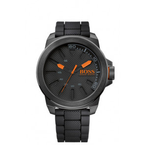 Horlogeband Hugo Boss HB-221-1-34-2625 / HO659302527 Rubber Zwart 24mm