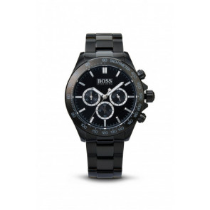 Horlogeband Hugo Boss HB 213.1.34.2601 / HB659002385 Staal Zwart