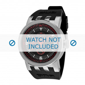 Invicta horlogeband 10393 DNA Rubber Zwart 32mm