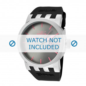 Invicta horlogeband 10408 DNA Rubber Zwart 32mm