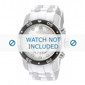Invicta horlogeband 20290 Rubber Wit