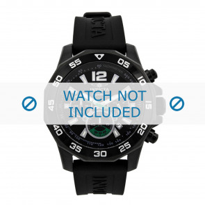 Invicta horlogeband 7436 Rubber Zwart 22mm