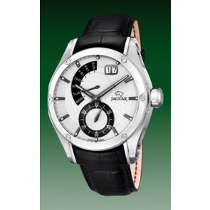 Horlogeband Jaguar J678-A Leder Zwart 22mm