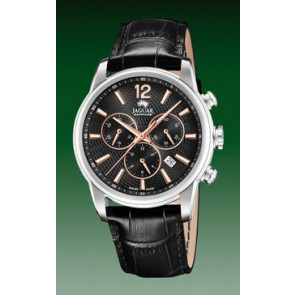 Horlogeband Jaguar J968.6 Leder Zwart