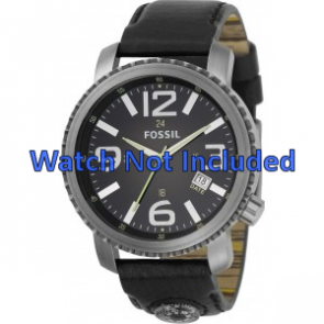Horlogeband Fossil JR1138 Leder Zwart 24mm