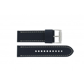 Horlogeband Fossil JR1480 Leder Blauw 24mm