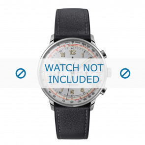 Junghans horlogeband 027/3380.00 Leder Zwart 21mm + standaard stiksel