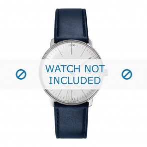 Horlogeband Junghans 041/4464.00 Leder Blauw 20mm