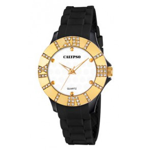 Horlogeband Calypso K5649-5 Rubber Zwart