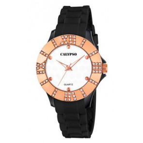 Horlogeband Calypso K5649-6 Rubber Zwart