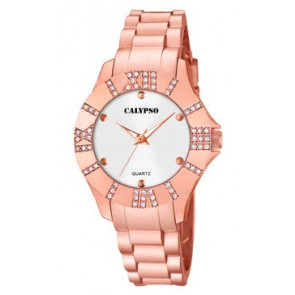 Horlogeband Calypso K5649-B / K5649-C Rubber Rosé