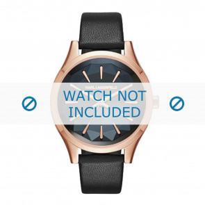 Horlogeband Karl Lagerfeld KL1625 Leder Zwart 16mm