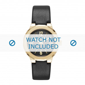 Horlogeband Karl Lagerfeld KL3410 Leder Zwart 10mm