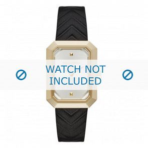 Horlogeband Karl Lagerfeld KL6102 Leder Zwart 16mm
