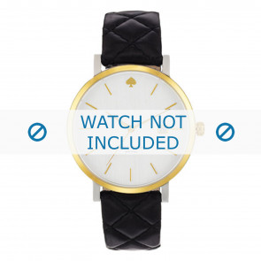 Horlogeband Kate Spade New York 1YRU0125 Leder Zwart 18mm