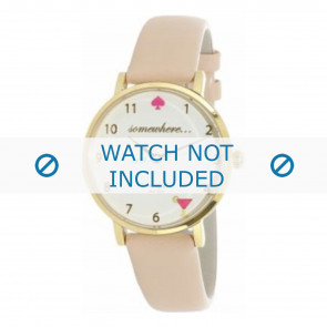 Horlogeband Kate Spade New York 1YRU0484 Leder Beige 16mm