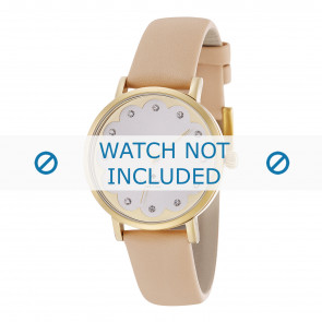 Horlogeband Kate Spade New York 1YRU0586 Leder Beige 16mm