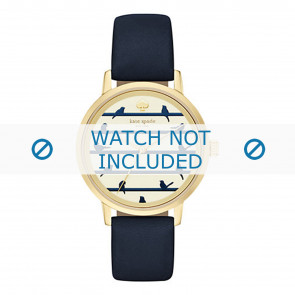 Horlogeband Kate Spade New York KSW1022 Leder Zwart 16mm