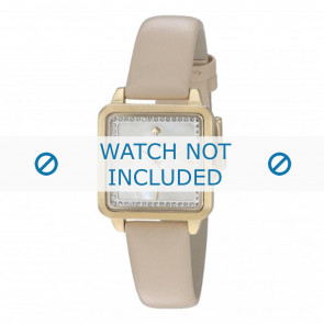 Horlogeband Kate Spade New York KSW1113 Leder Beige 14mm