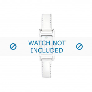 Lacoste horlogeband 2000367 / LC-05-3-19-0066 Leder Wit 12mm + wit stiksel