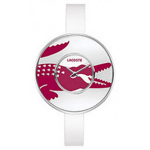 Lacoste horlogeband 2000545 / LC-37-3-29-2192 Leder Wit 10mm