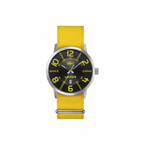 Lacoste horlogeband 2010513 / LC-44-1-14-2213 Nylon / perlon Geel 24mm + geel stiksel