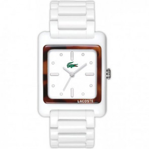 Lacoste horlogeband 2000547 / LC-40-3-29-2193 Kunststof / Plastic Wit 20mm
