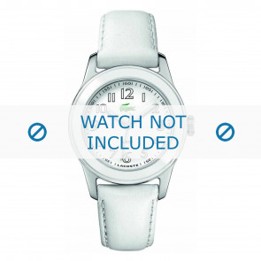 Horlogeband Lacoste LC-11-3-18-0132 / 2000453 / 2000455 / 0152 Leder Wit 20mm