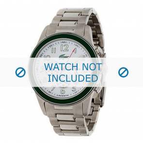 Lacoste horlogeband LC-11-1-14-0030 / 2010329 Staal Zilver