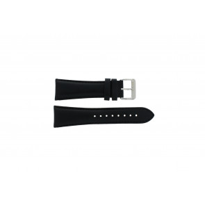 Lacoste horlogeband 2010423 / LC-28-1-14-0116 Leder Zwart 26mm + zwart stiksel