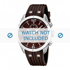 Lotus style horlogeband 15969-3 Rubber Bruin 23mm